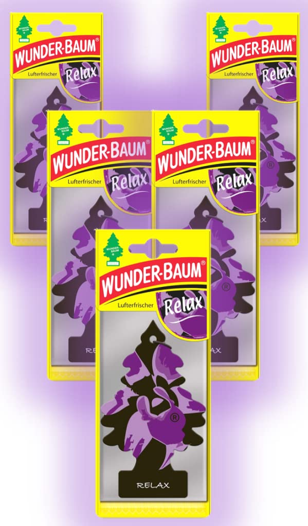 Wunder-Baum Autoduft Lufterfrischer für Relaxation 5 Stück + Stift light-tribe