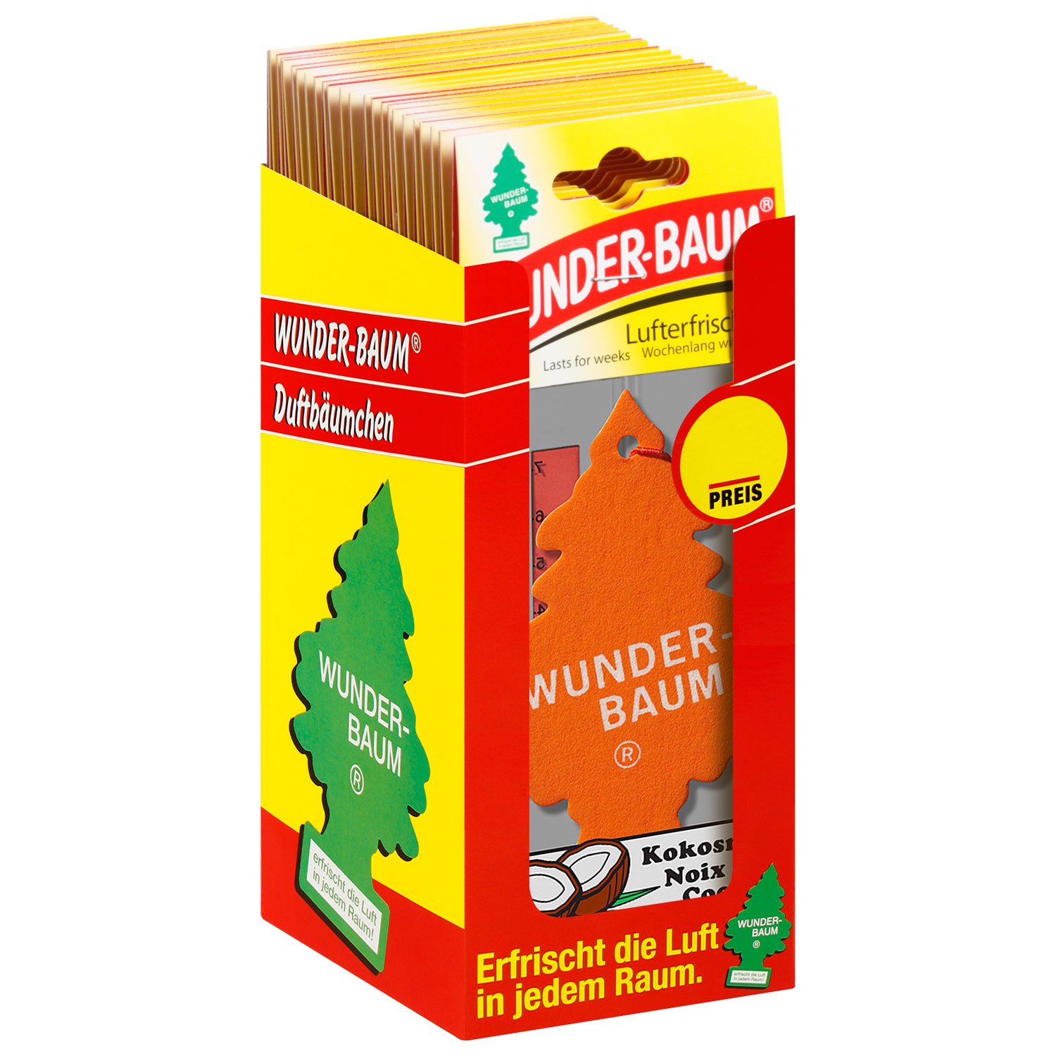  WUNDER-BAUM 134204/24 Lufterfrischer - Frischhes Pinaola-Aroma für dein Auto
| WUNDER-BAUM 134204/24 24-er Box Lufterfr
